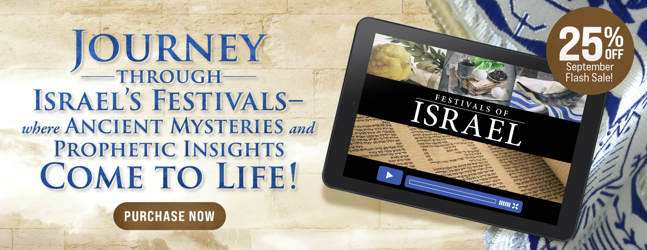 Festivals of Israel – September 2023 Website Flash Sale – Website Banner