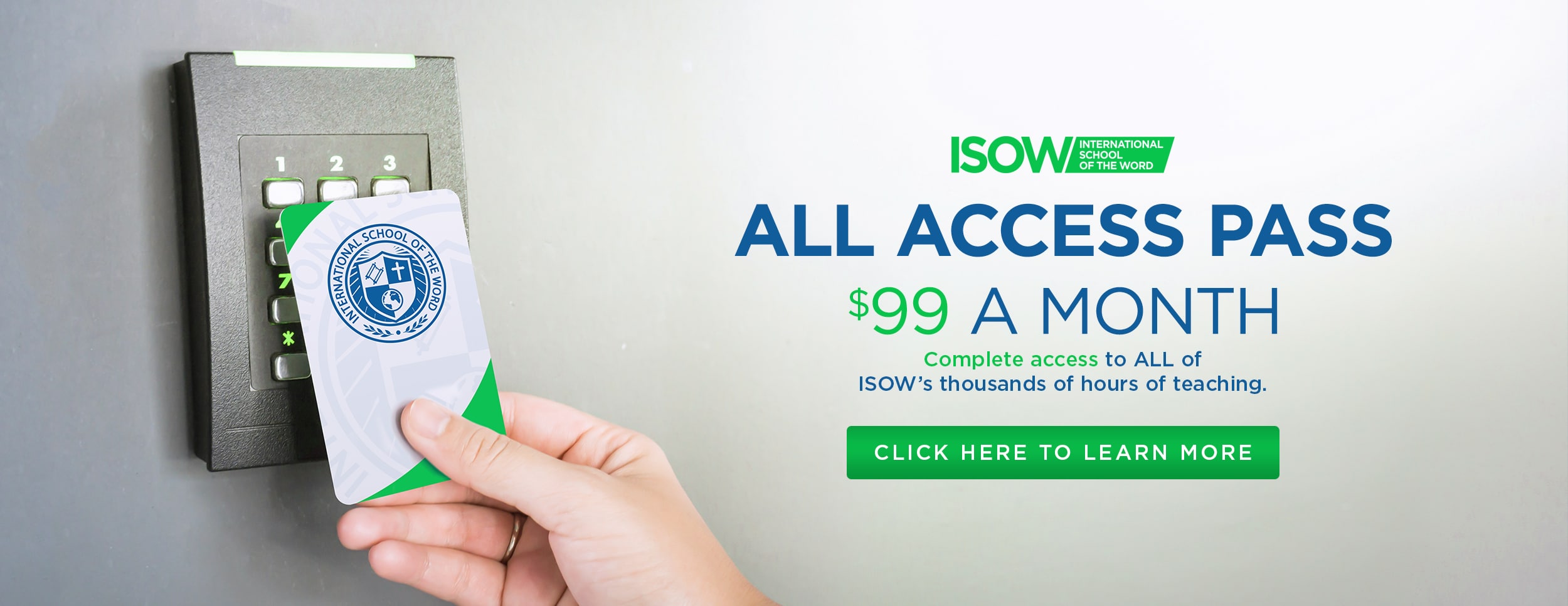 ISOW All Access Pass – Website Banner 1