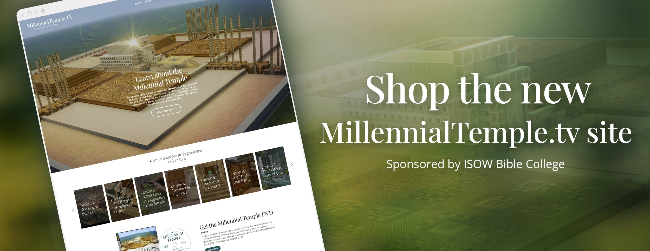 Millennial Temple Website – Website Banner