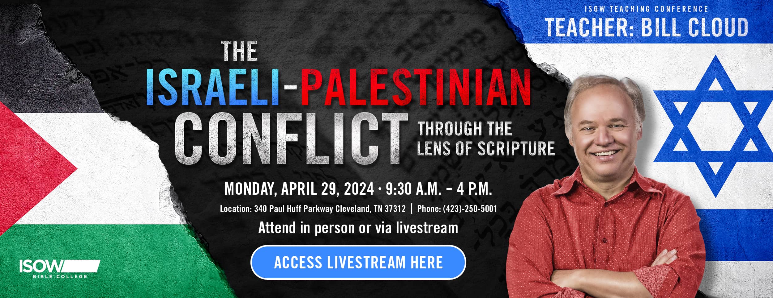Website Banner – Israeli-Palestinian Conflict – Access Livestream Here